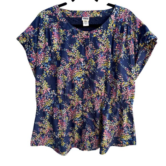 Route 66 Original Clothing Co. Vintage Womens Lace Back Floral Tunic Blouse 1X - Picture 1 of 10